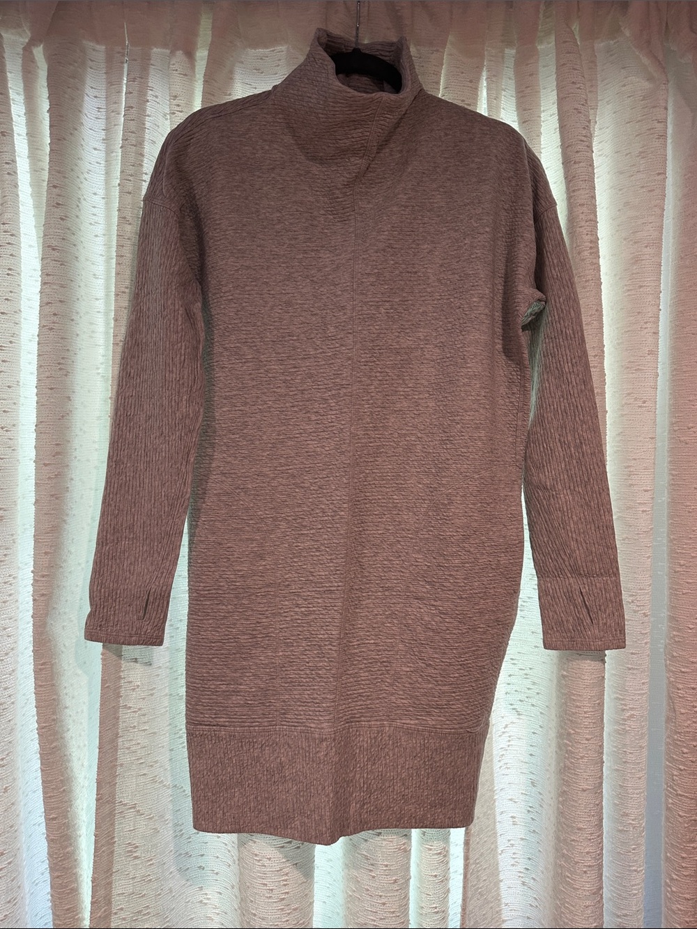 Lululemon Cozy Longline Mock Neck Sweater Dress - Heathered Gray - Size 4
